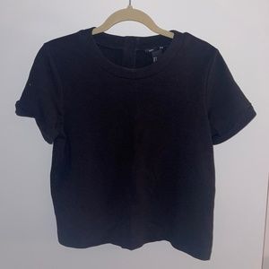 H&M Black Zip Up T Shirt Size S